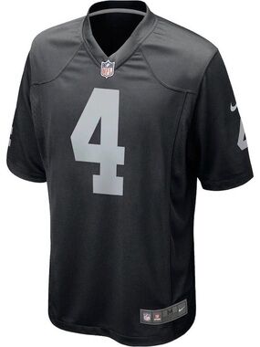 Raiders Derek Carr Nike Black Game Player Jersey